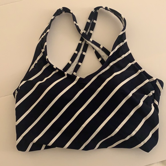 LAST CALL 🚨 Kona Sol Navy White Nautical Stripe Crossback One Piece Medium - Picture 6 of 8